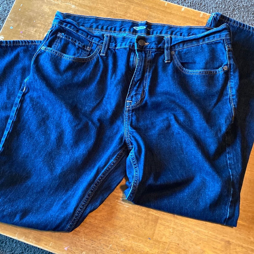 Old Navy dark strait leg jeans. 36x30